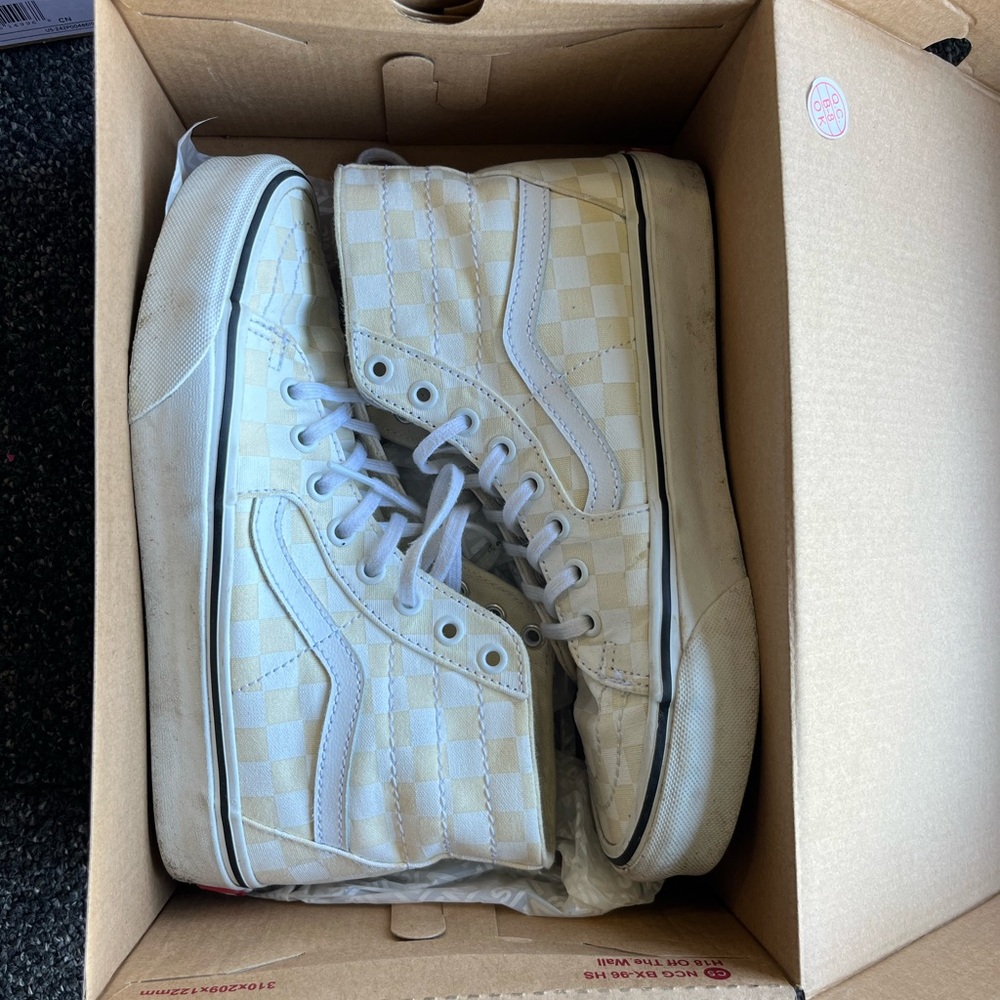 Vans White and Off-White Sk8-Hi Tapered Box - Picture 2 of 5